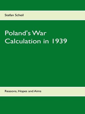 cover image of Poland's War Calculation in 1939